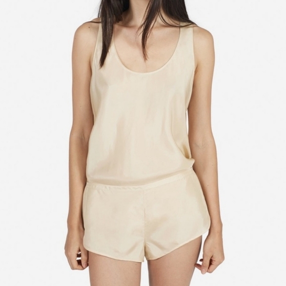 Everlane The Silk Sleep Set Champagne NWOT